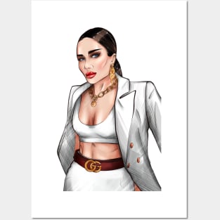 Business woman in white jacket Posters and Art